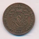 Бельгия 2 сантима, 1858 (2 сантима. Бельгия 1858)